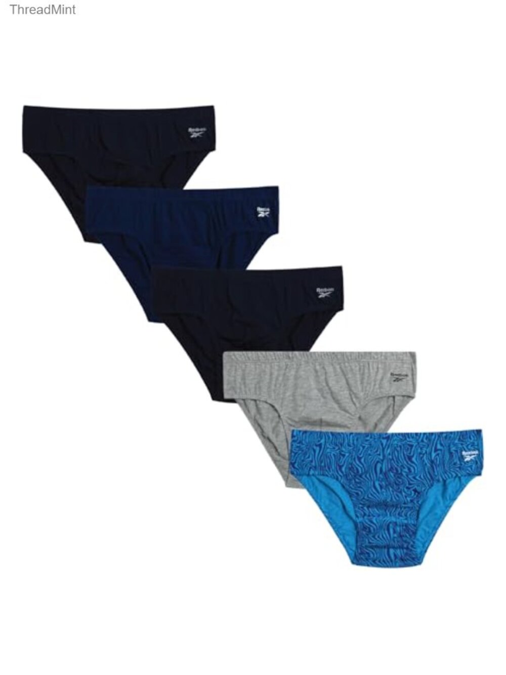 Mens Low Rise Briefs 5 Pack Soft Stretch Tag-Free Contour Pouch Underwear